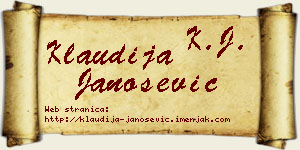 Klaudija Janošević vizit kartica